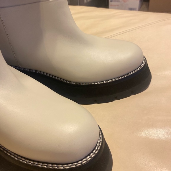 NEW $700 PHILLIP LIM 3x1 KATE  WHITE BLACK Lug Sole Tube Boot 10 41 LEATHER HOT - Picture 11 of 17